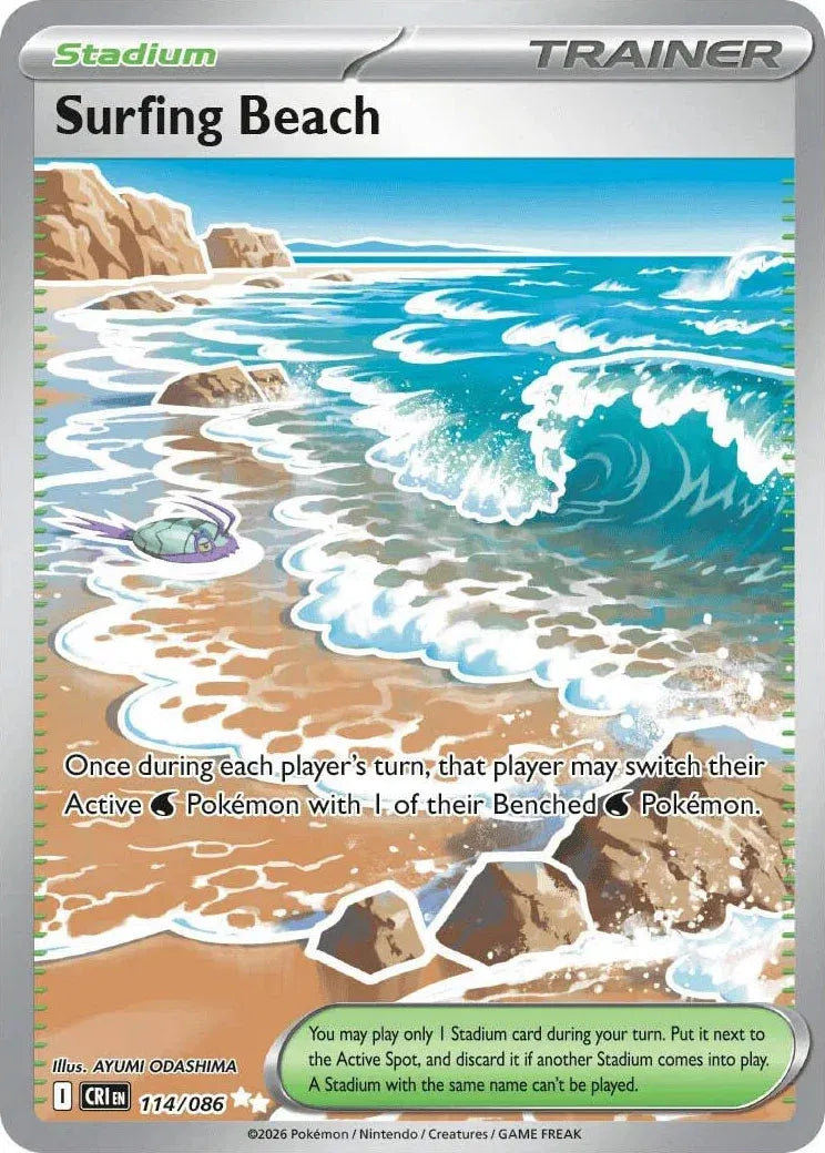 Pokemon TCG Surfing Beach 114/086 - Chaos Rising